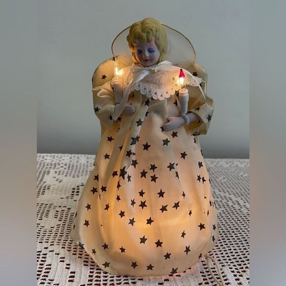 Vintage Angel Tree topper || Flashing tree topper || Christmas tree decorations - Picture 1 of 13
